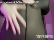 Preview 4 of 【gingerthedoll姜姜】周年特别版紫色韵味连体衣 会自己打屁股的淫荡母狗哦