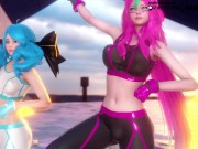 Preview 6 of [MMD]New Jeans - Attention (Ahri/Gwen/Xayah/Soraka/?!) [StripSwapCam ver.] League of Legends