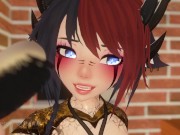 Preview 4 of Hairdresser Futa Girlfriend Shoves her Cock into your Throat  - Car Sex POV VRChat - VTuber