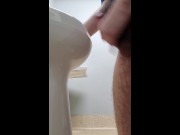 Preview 5 of Jerking one out in my work's bathroom because I kept getting hard during shift