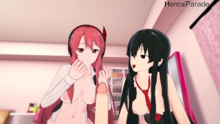 3D/Anime/Hentai. AKAME GA K*LL: Akame loses her Virginity and gets Creampied twice by a big Dick!!
