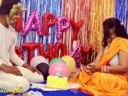 Preview 1 of Hot XXX bhabhi birthday celebrate with Ghost. देसी भाभी नें जन्मदिन पर भूत से ताबड़तोड़ चुदाई करवाई।