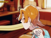 Preview 1 of Nami sucks Luffy Hentai Blowjob Cartoon One Piece