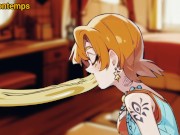 Preview 5 of Nami sucks Luffy Hentai Blowjob Cartoon One Piece