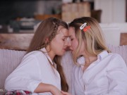 Preview 2 of ULTRAFILMS Gorgeous lesbian couple Erika Eden and Olivia Sparkle licking each other's pussy