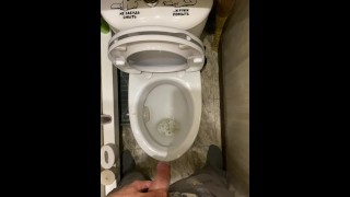 The guy pissed very loudly in the toilet POV 4K