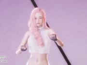 Preview 3 of [MMD] LE SSERAFIM - Perfect Night Seraphine Sexy Kpop Dance League of Legends Uncensored Hentai 4K 6
