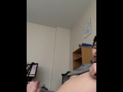 Preview 5 of Cute Asian shooting his cum moaning and playing with his nipples