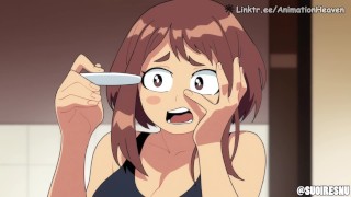 Horny schoolgirl fucks with 3 classmate in the bathroom hentai