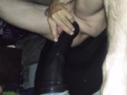 Preview 1 of PV Of Me Riding 15 inch of Horsecock Dildo