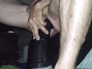 Preview 2 of PV Of Me Riding 15 inch of Horsecock Dildo