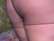 Preview 3 of Wetting my black pantyhose for Paco before send to him