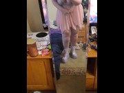 Preview 5 of Sexy BBW smokes and shows off rave outfits