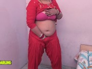 Preview 1 of Punjabi Stepmom make video for instagram and her stepson help her