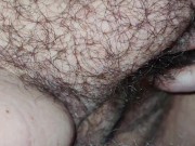 Preview 5 of Morning quick handjob and cum sexy hairy pussy and belly