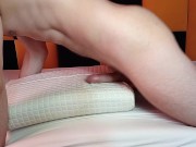 Preview 1 of Horny teen fucks pillow