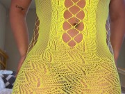 Preview 4 of TRANSPARENT Fishnet Dress TRY ON [OnlyFans @ ErikaKaySensuality]