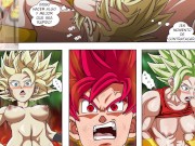 Preview 2 of Goku has a threesome with Caulifla and her stepsister Kale - hentai