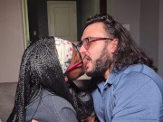 Preview 3 of Kissing A Beautiful Ebony QUEEN.  Making Out.  Sucking Her Fingers.  Ebony Queen Gives Hickey.