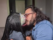 Preview 5 of Kissing A Beautiful Ebony QUEEN.  Making Out.  Sucking Her Fingers.  Ebony Queen Gives Hickey.