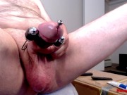 Preview 5 of Stare at my constantly constricting swollen balls that were so full of cum I had to drain them.