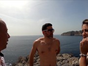 Preview 1 of Spectacular my wife fulfills her fantasy when we find (Antonio Mallorca) walking on the beach and we