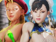 Preview 3 of Chun Li and Cammy get fucked on the beach