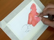 Preview 2 of Erotic Art Or Drawing Of A Sexy Indian Tattooed Woman Having Sex with Her Brother in Law