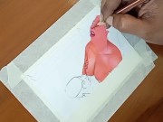 Preview 3 of Erotic Art Or Drawing Of A Sexy Indian Tattooed Woman Having Sex with Her Brother in Law