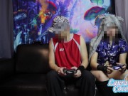 Preview 1 of LauraCoconuts #10 - Une petite partie à 3 - Playstation gone wild with CoachEthan & his best friend