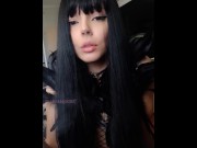 Preview 4 of Goth Girl Close Up Smoking (full vid on my 0nlyfans/ManyVids)