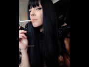 Preview 5 of Goth Girl Close Up Smoking (full vid on my 0nlyfans/ManyVids)
