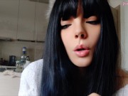Preview 4 of Goth Babe Smoking in bathrobe (full vid on my 0nlyfans/ManyVids)