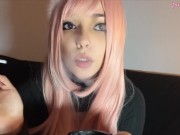 Preview 1 of Cute Egirl Smoking slim cigarette (full vid on my 0nlyfans/ManyVids)