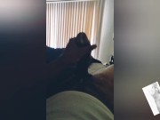 Preview 3 of Big Black Dick Masturbating, Moaning, Cum Compilation