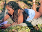 Preview 4 of Ebony Gets Found and Fucked Outdoors