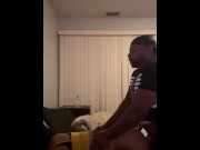 Preview 3 of EBONY college girl takes CREAMPIE from back shots