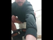 Preview 2 of MASTURBATING IN A PUBLIC BATHROOM, fuck I came so hard