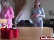 Preview 2 of A sexy game of strip pong turns hardcore fast