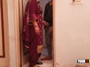 Preview 2 of Punjabi bhabhi wants bihari's dick in her pussy when he is pissing in the bathroom