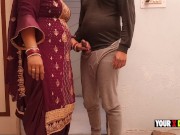 Preview 3 of Punjabi bhabhi wants bihari's dick in her pussy when he is pissing in the bathroom