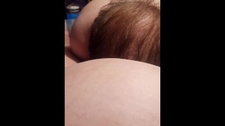 BBW gets hammered from behind in the bathroom
