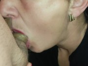 Preview 3 of Please let me Suck your Dick? She'll never know! Slut MILF Housewife Cum in Mouth after Good Blowjob