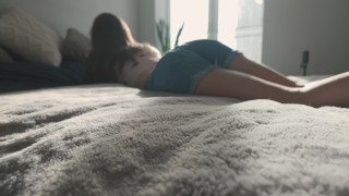 A beautiful girl with a big ass rides a cock and enjoys it very much 4K 60FPS