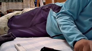 Japanese male masturbation blue trackies 2 relaxing daily life