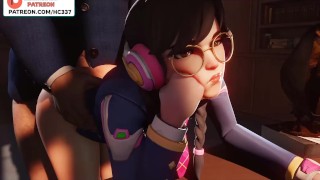 D.va Boring To Fuck After Class - Overwatch Hentai Animation 4K 60Fps