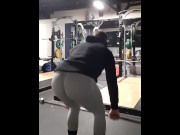 Preview 3 of Sissy at the gym - Visible thong lines