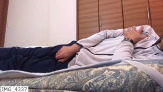 Thickest cumshot from big cock to camera while making sexy moaning like a beast