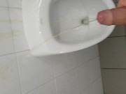 Preview 1 of pissing and cumming all over on public toilet again
