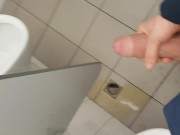 Preview 2 of pissing and cumming all over on public toilet again